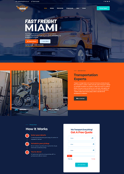 Trucking Web Design