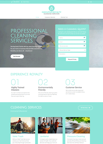 Cleaning Company Web Design